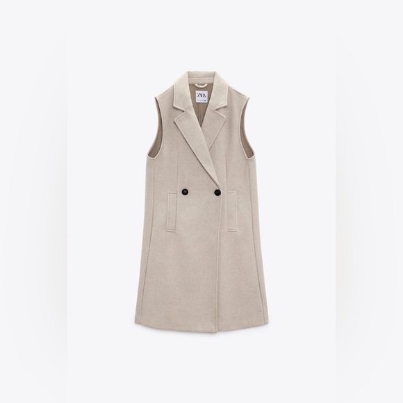 ZARA LONG WAISTCOAT - Picture 8 of 16